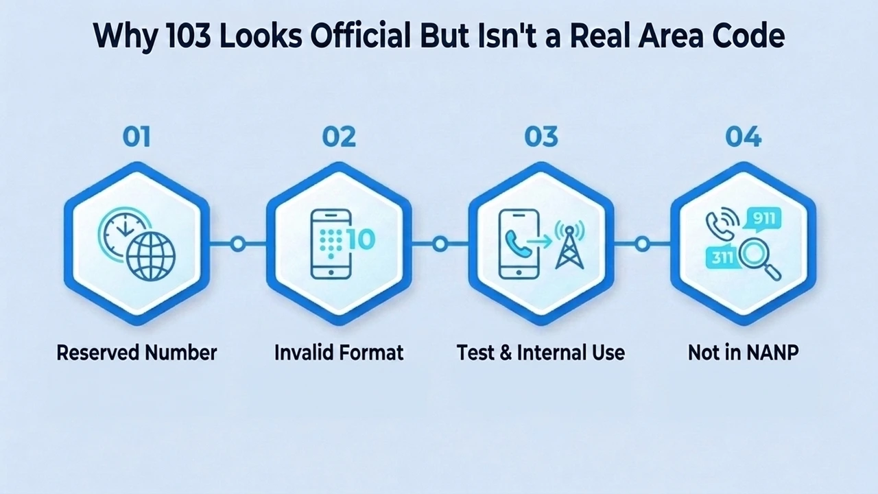 Why 103 Looks Official But Isn't a Real Area Code