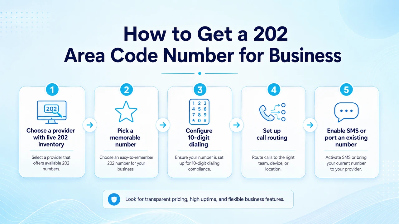 Illustration of how a D.C.-based phone number builds business trust