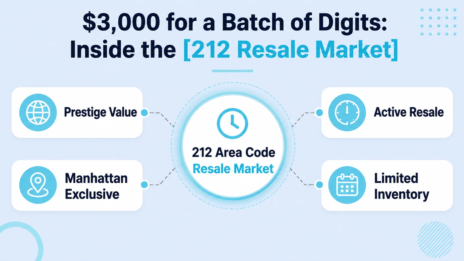 $3,000 for a Batch of Digits: Inside the 212 Resale Market — prestige value, active resale, Manhattan exclusivity, and limited inventory around the 212 area code