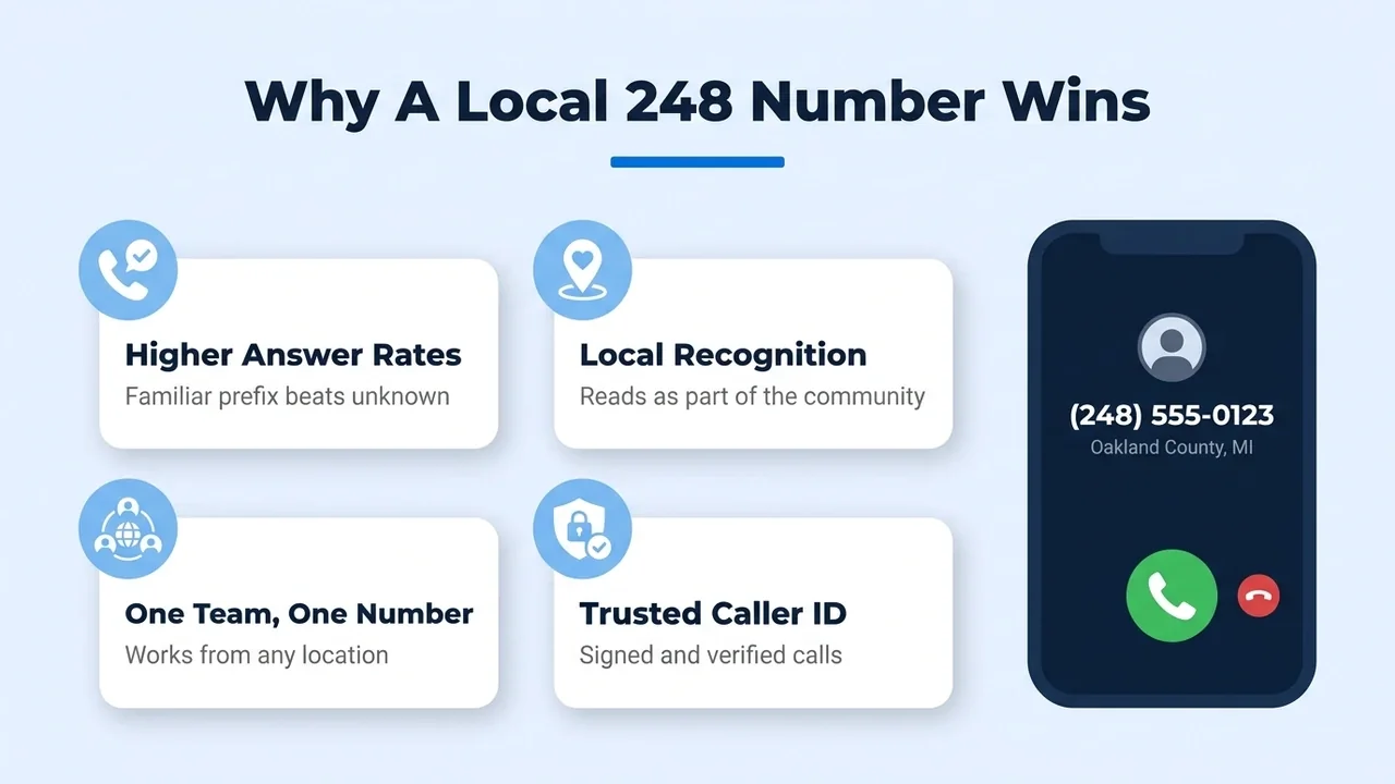 Why A Local 248 Number Wins