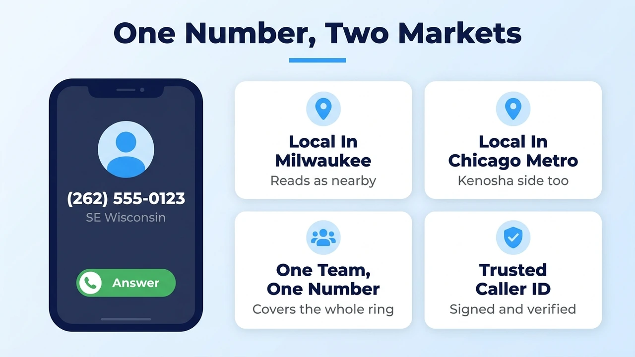 One Number, Two Markets — business benefits of a 262 presence across two metro areas