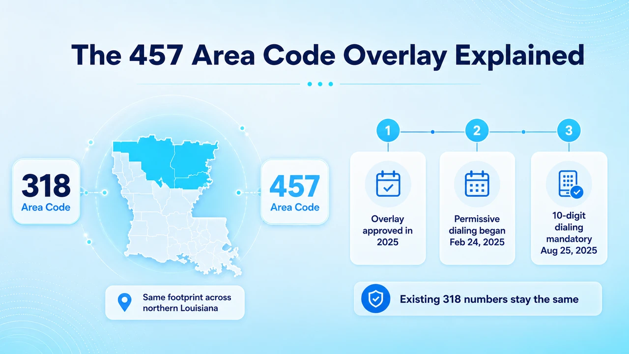 Diagram explaining the 457 overlay in northern Louisiana