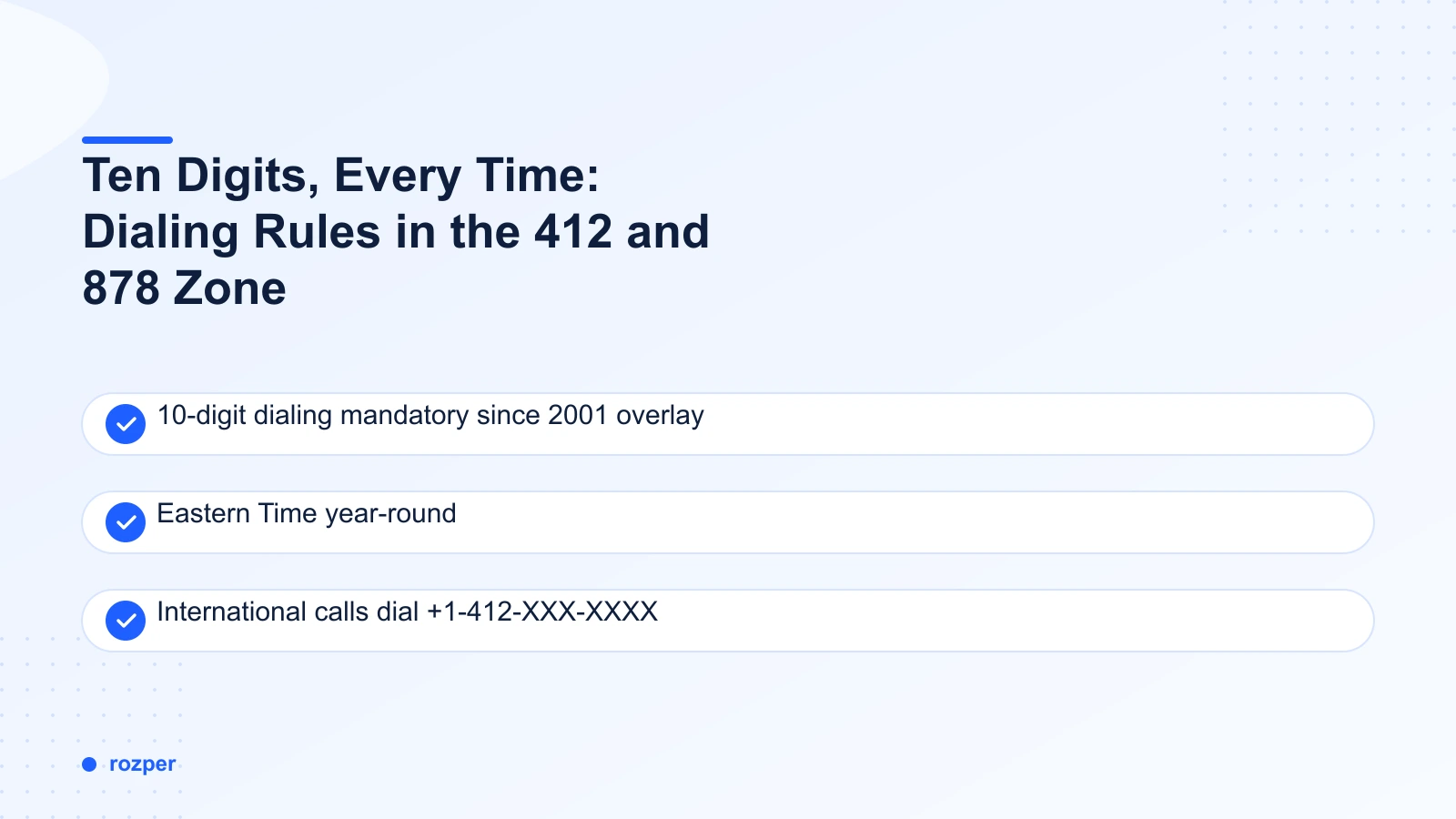 Ten Digits, Every Time: Dialing Rules in the 412 and 878 Zone — Phone screen showing the required 10-digit dialing format for calls within the 412 and 878 overlay area