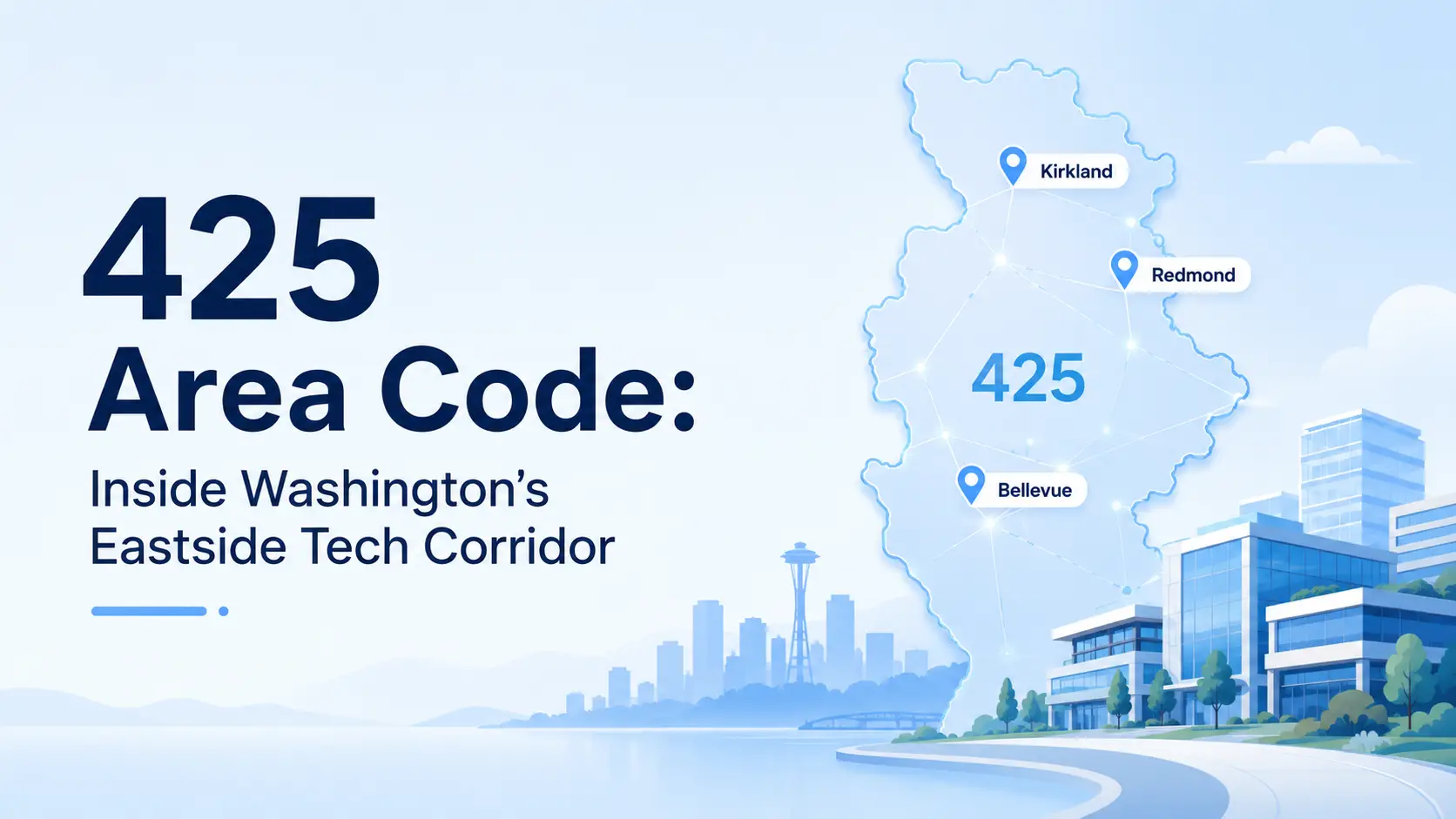 425 Area Code: Inside Washington's Eastside Tech Corridor, covering Kirkland, Redmond, and Bellevue across Lake Washington