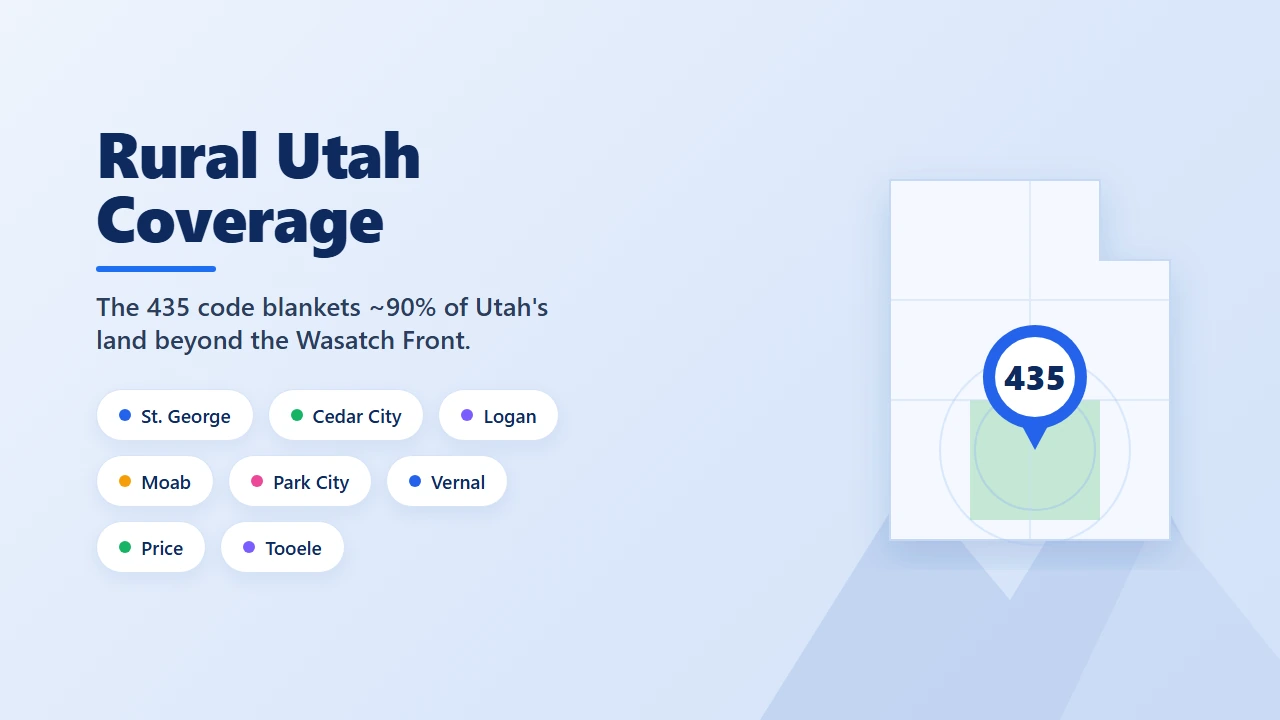 Rural Utah phone coverage across the 435 region