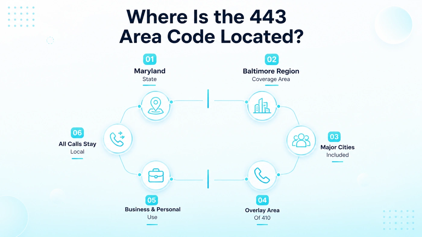 Where Is the 443 Area Code Located?