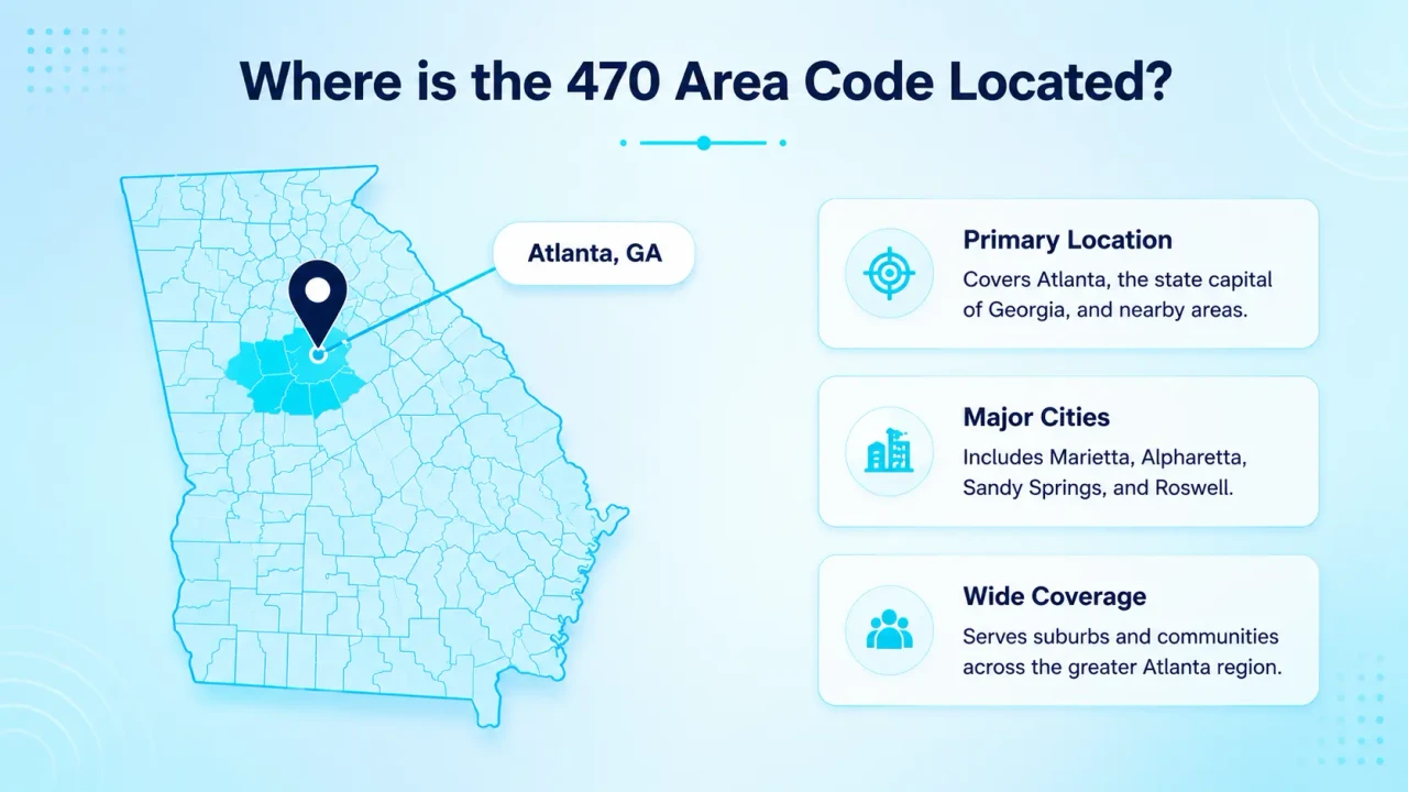 Geographic Reach of the 470 Area Code Across Metro Atlanta Georgia