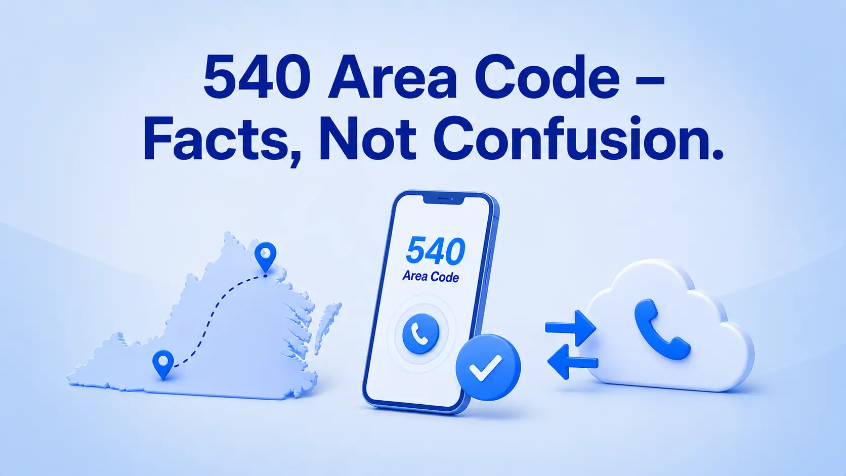 540 Area Code — Facts, Not Confusion. — infographic clearing up common myths about the Shenandoah Valley prefix