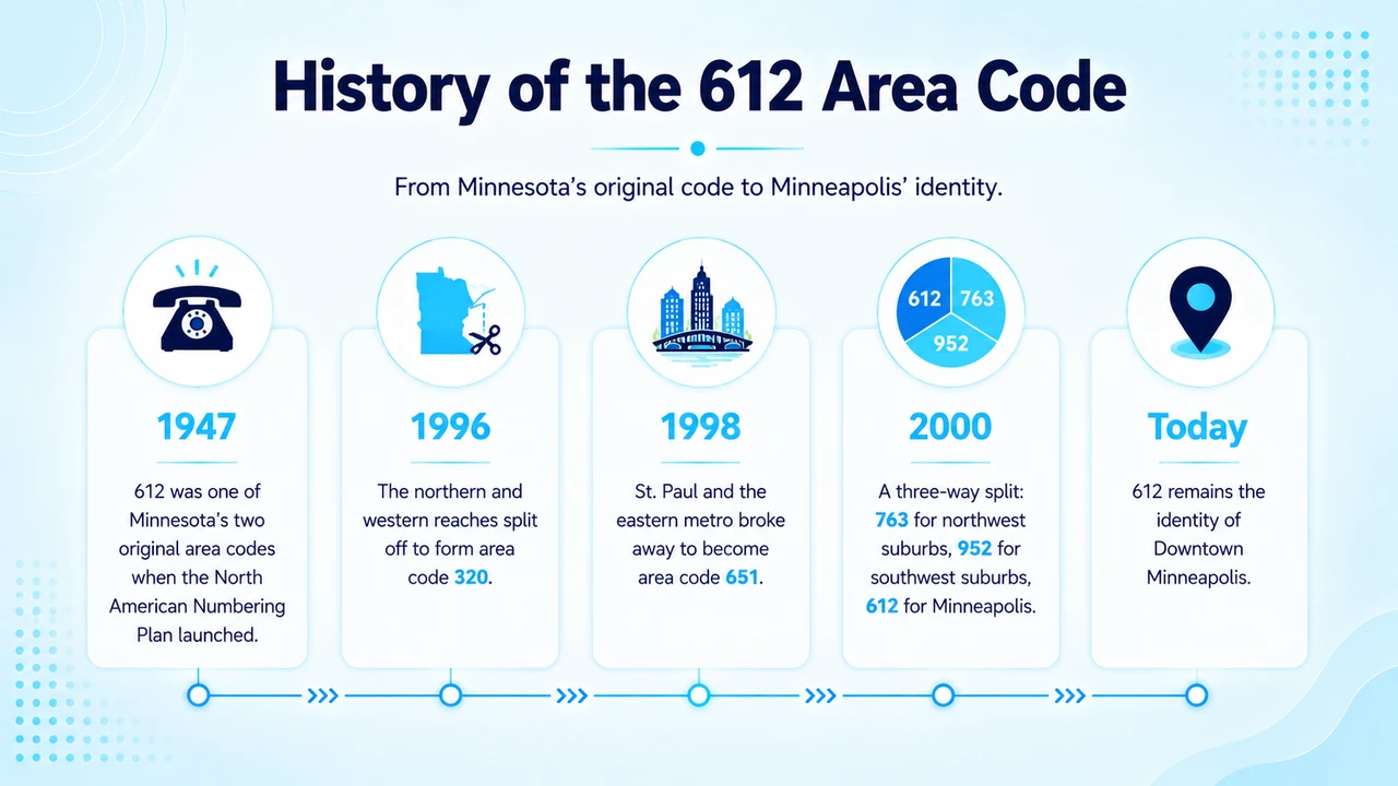 Timeline of Minneapolis telephone numbering changes