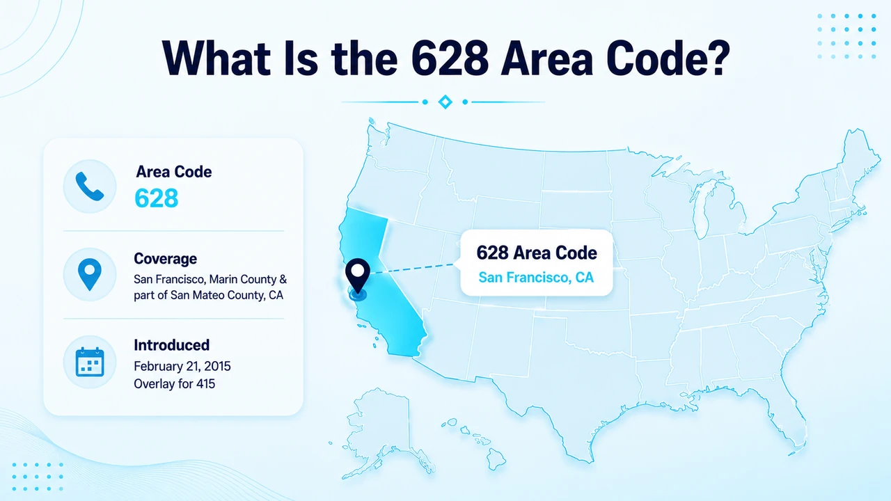 What is the 628 Area Code