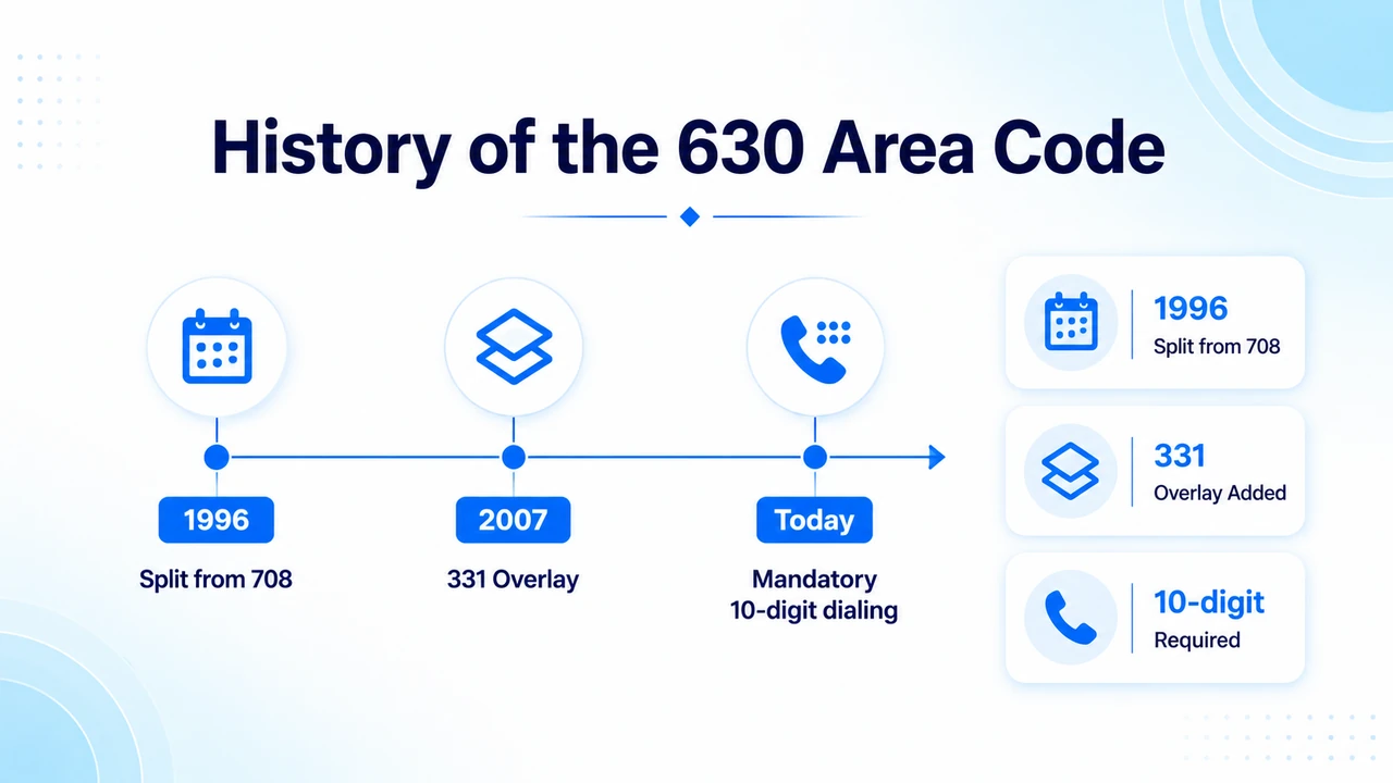 Timeline of DuPage County telephone numbering changes