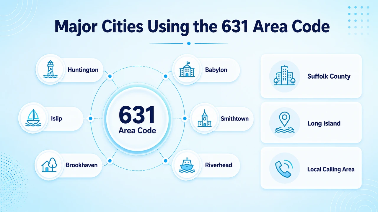Major Cities Using the 631 Area Code