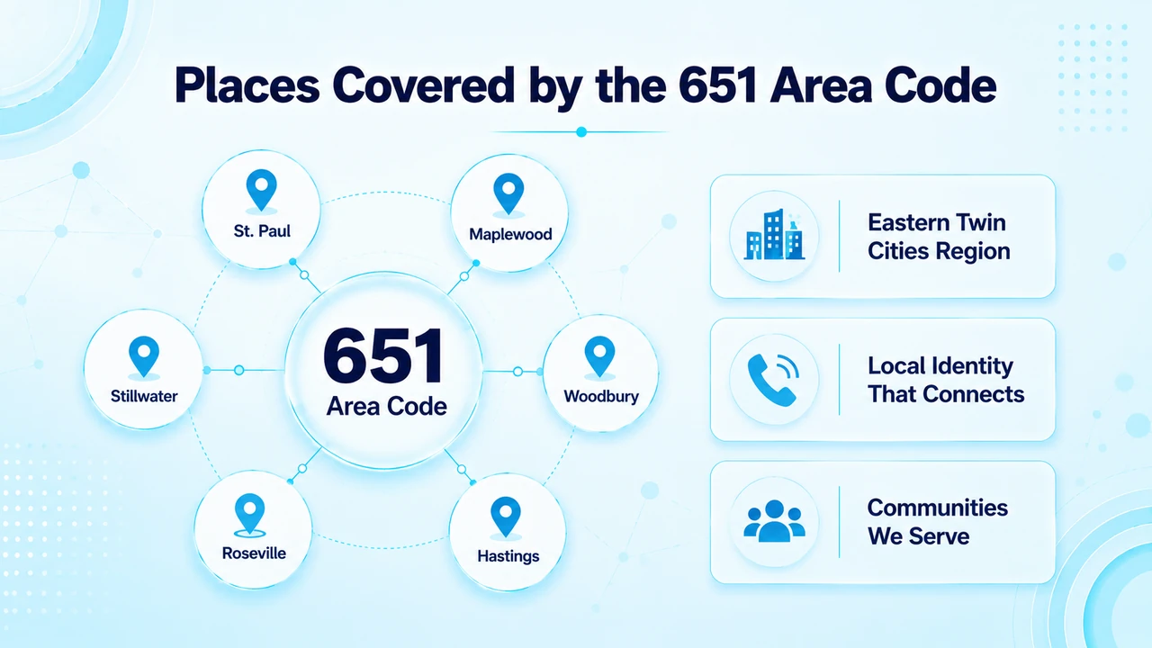 Places Covered By the 651 Area Code