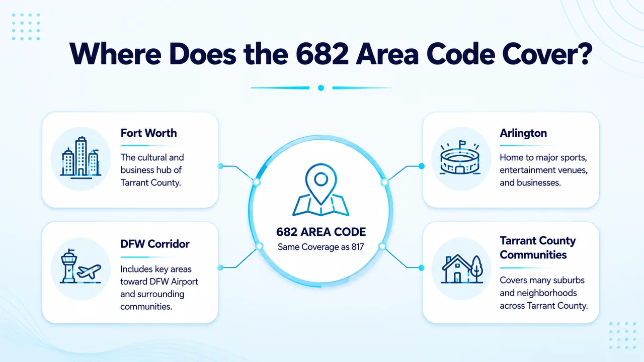 Where Does the 682 Area Code Cover