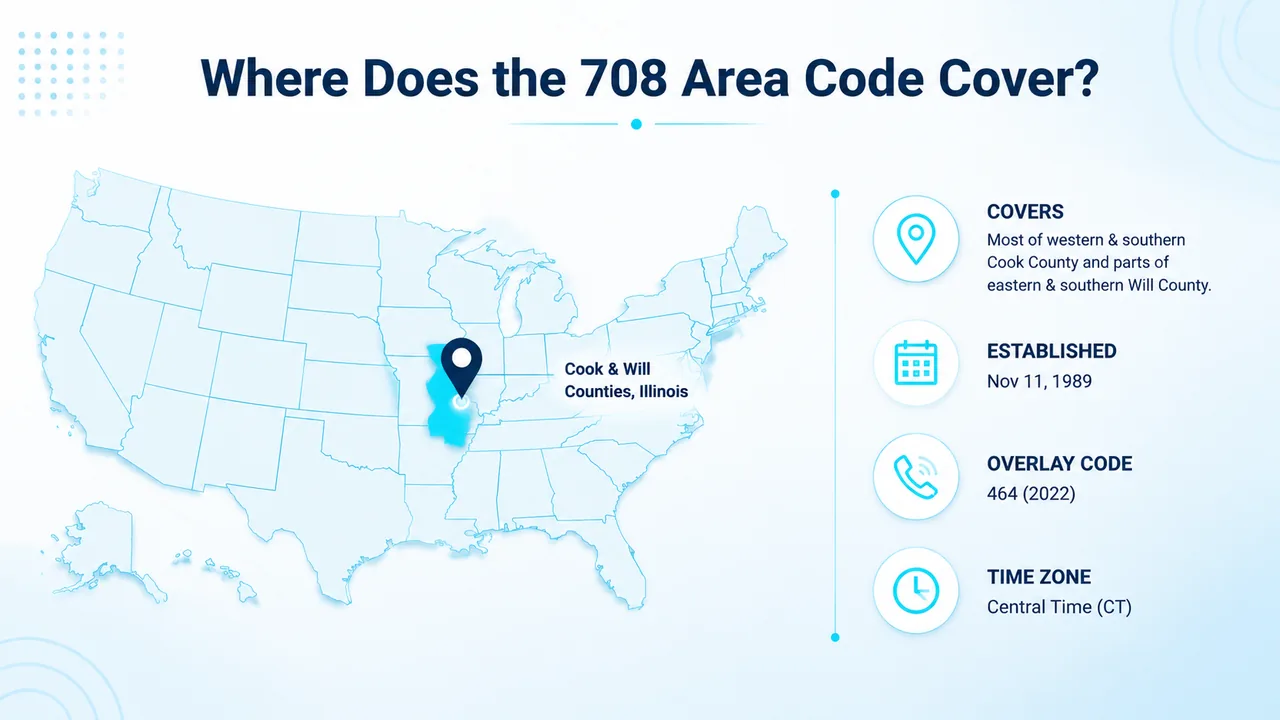 Where Does the 708 Area Code Cover