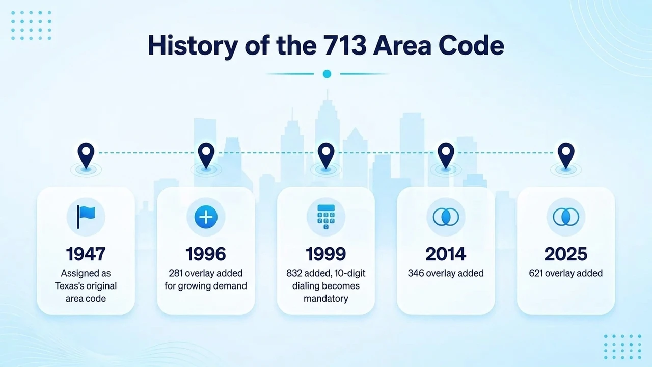 Timeline of Houston's original telephone numbering history