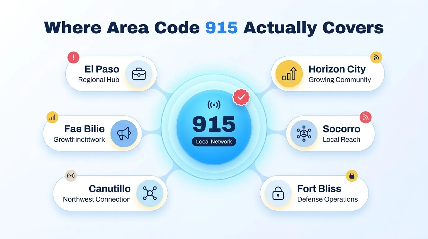 Where Area Code 915 Actually Covers — El Paso, Horizon City, Socorro, Canutillo, and Fort Bliss inside the 915 local network