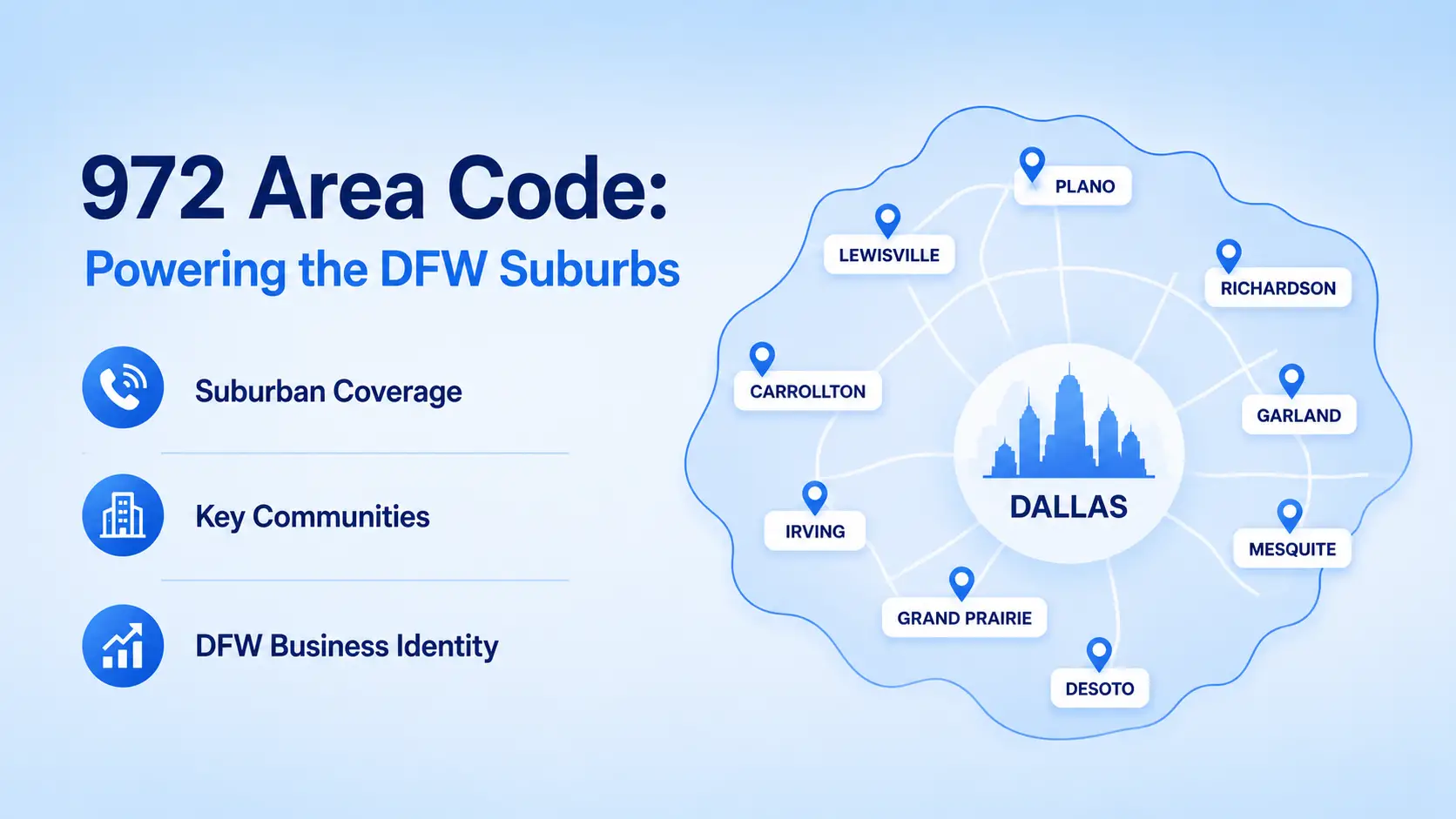 Dallas-Fort Worth suburban coverage map
