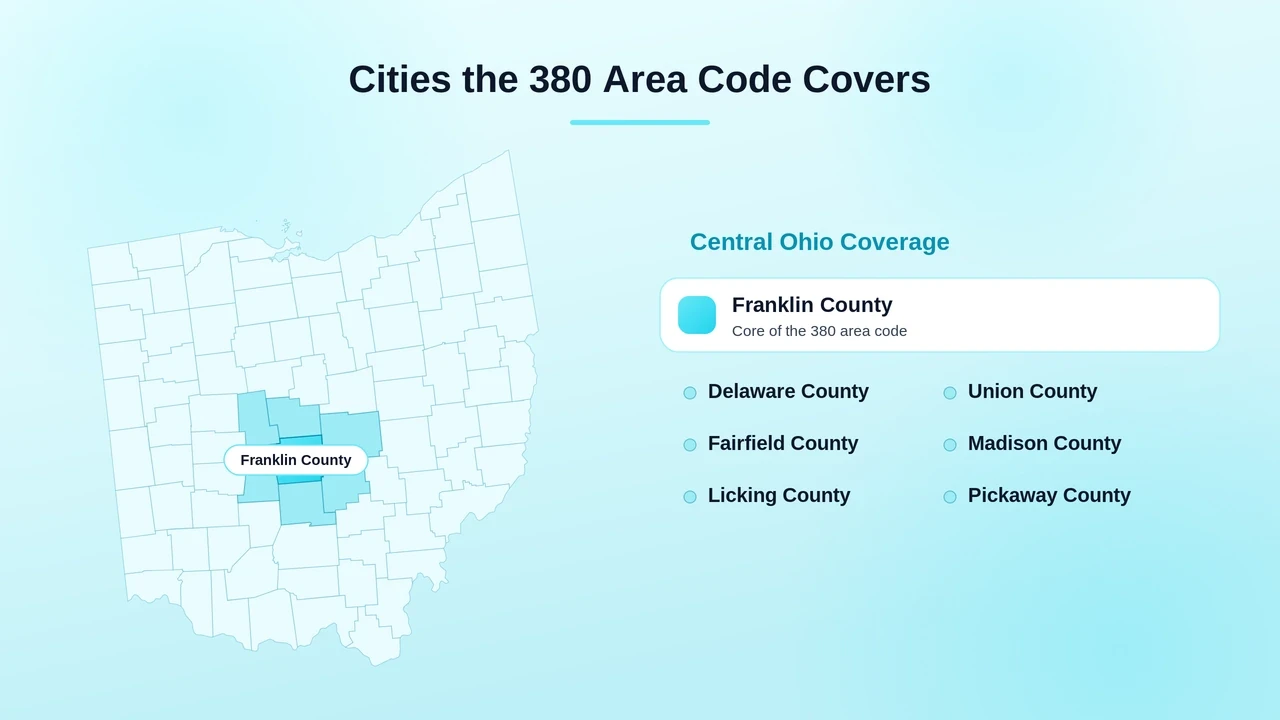 Cities the 380 Area Code Covers