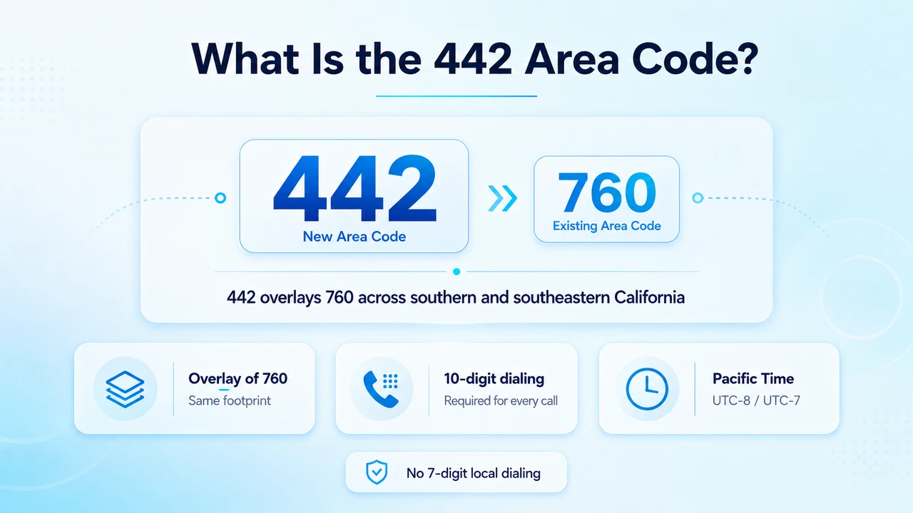 Map illustration of the overlay territory shared by southern California phone prefixes