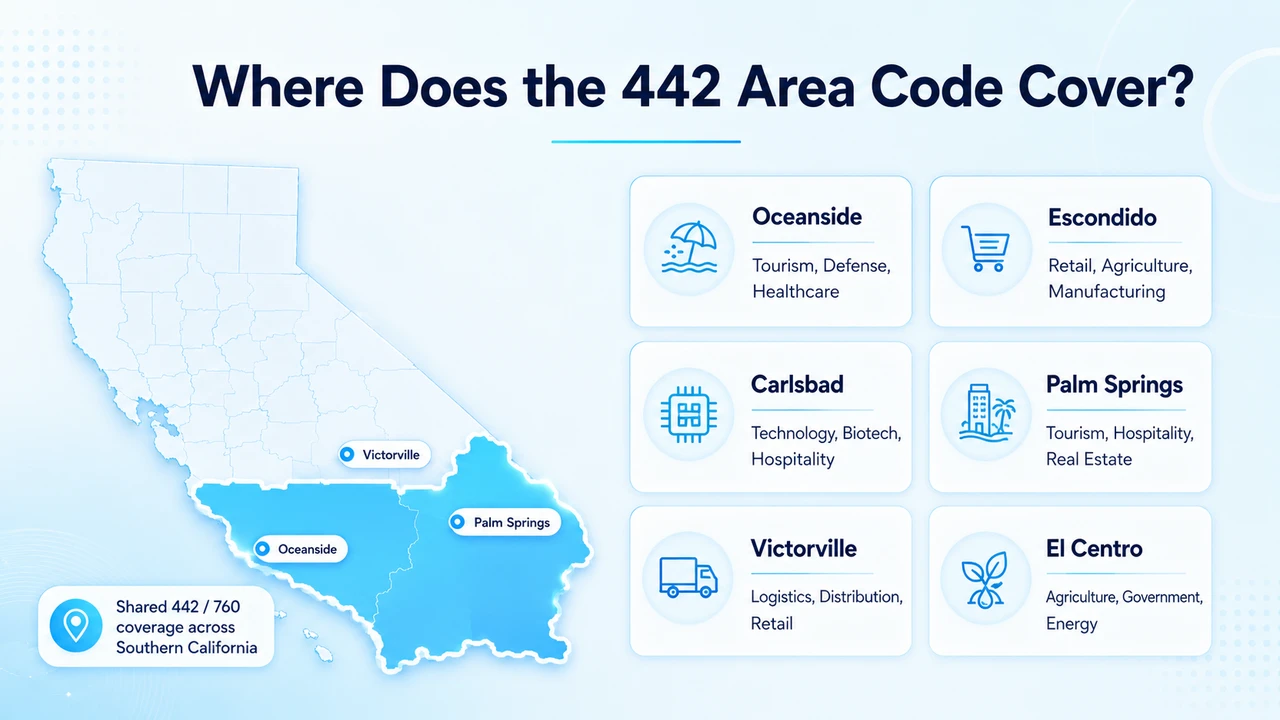 Table of Oceanside, Escondido, Palm Springs, and other southern California cities