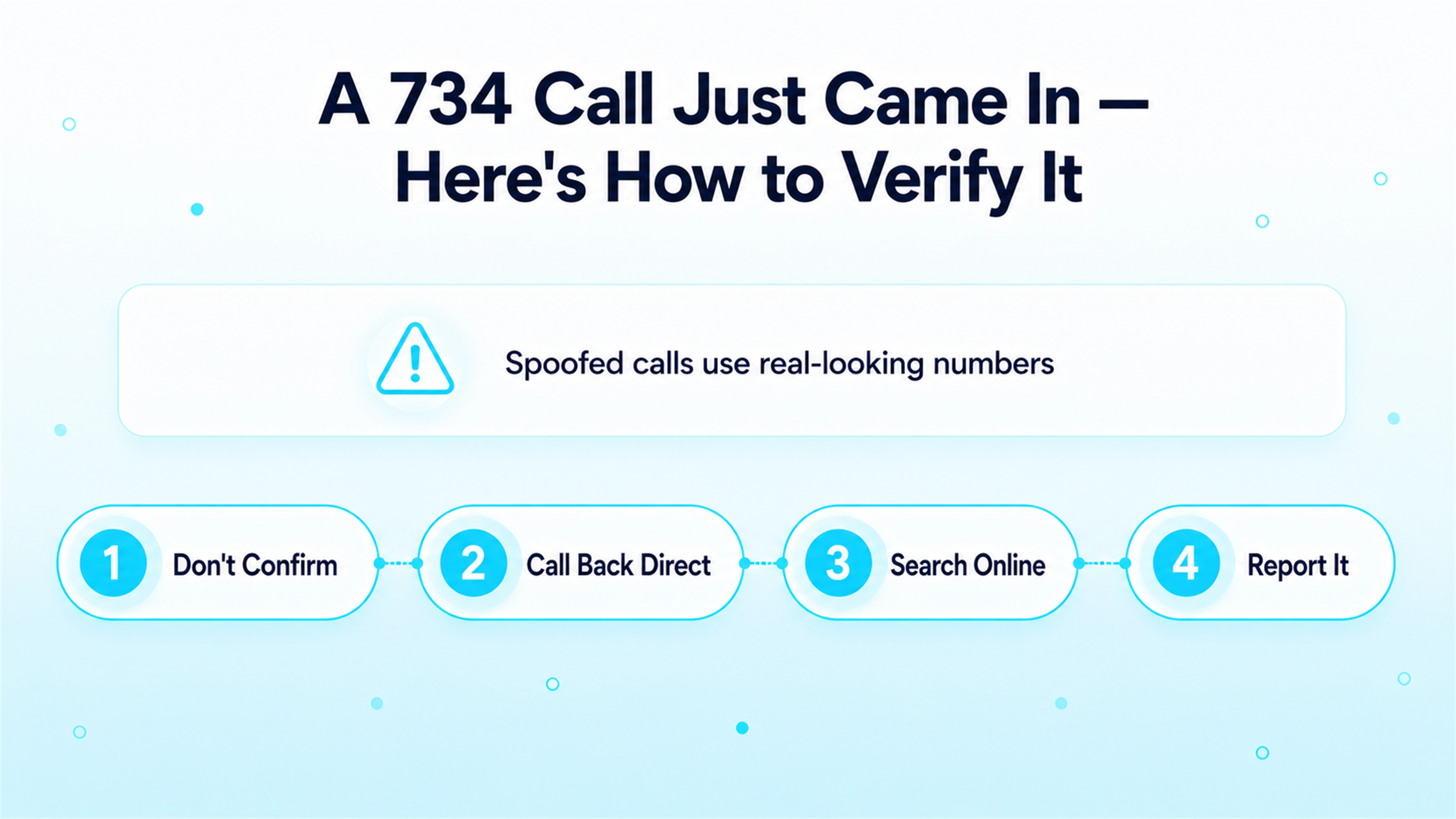A 734 Call Just Came In — Here's How to Verify It