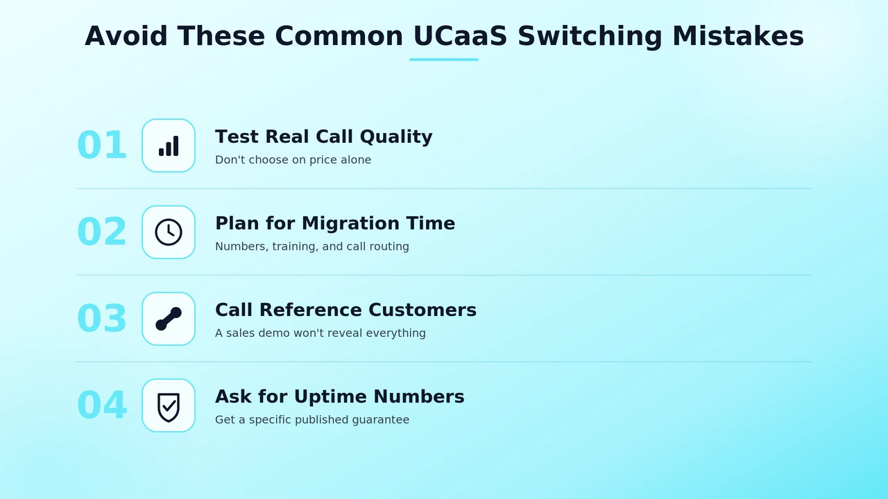 Checklist highlighting pitfalls to avoid during a business phone system migration