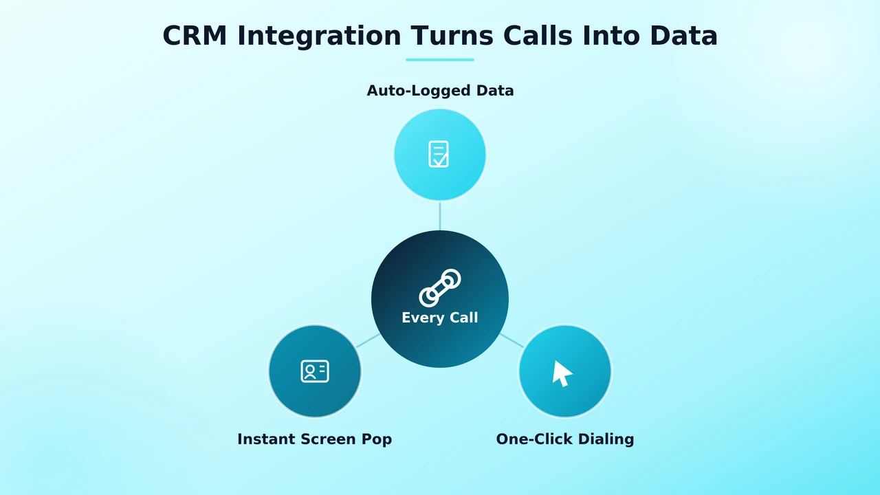 Sales rep viewing an automatically logged call record inside a CRM contact page