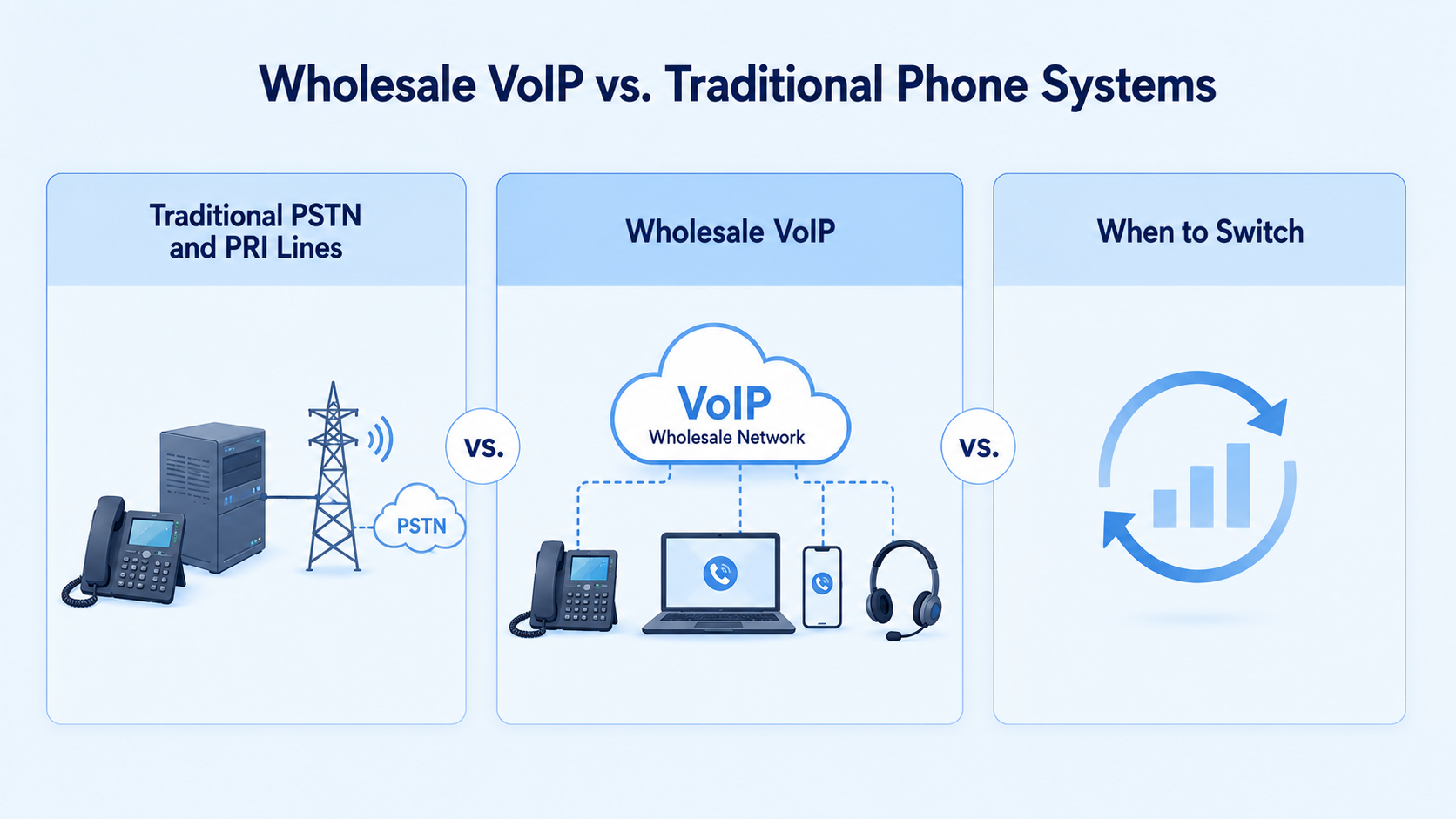 Wholesale VoIP vs. Traditional Phone Systems