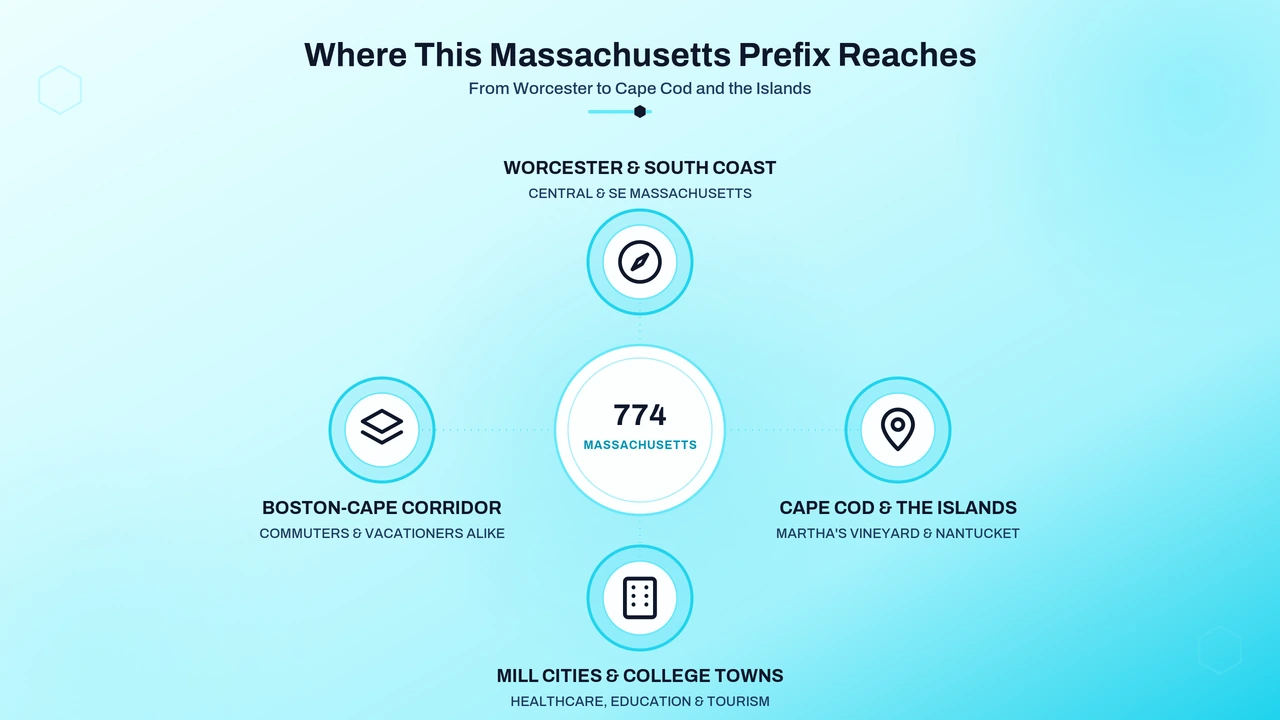 Map of central and southeastern Massachusetts towns including Worcester and Cape Cod