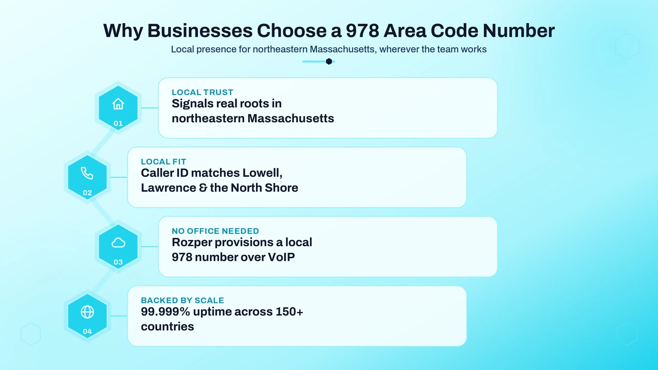 Illustration of a local business connecting with Lowell and North Shore customers by phone