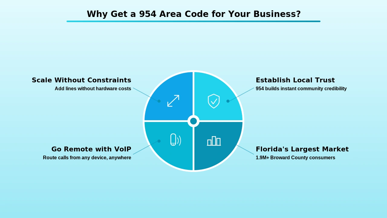 Illustration of a local business connecting with Fort Lauderdale and Broward County customers by phone